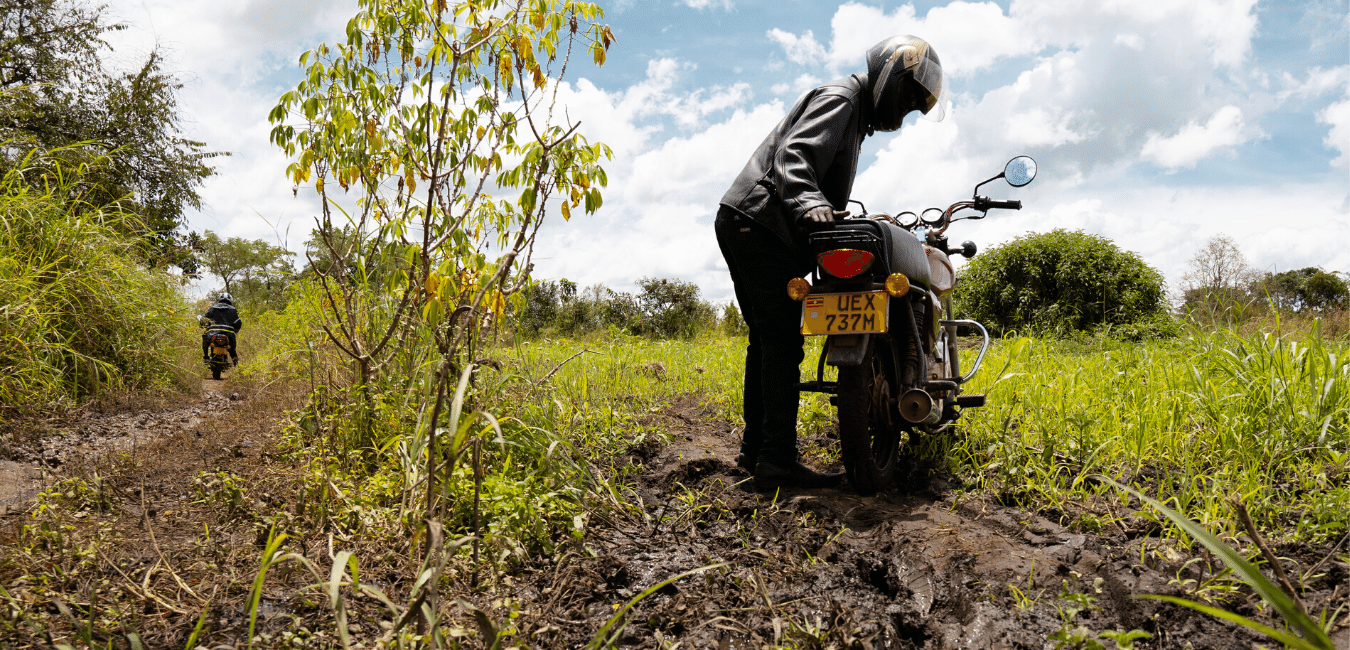 Motorcycle access on rural tracks