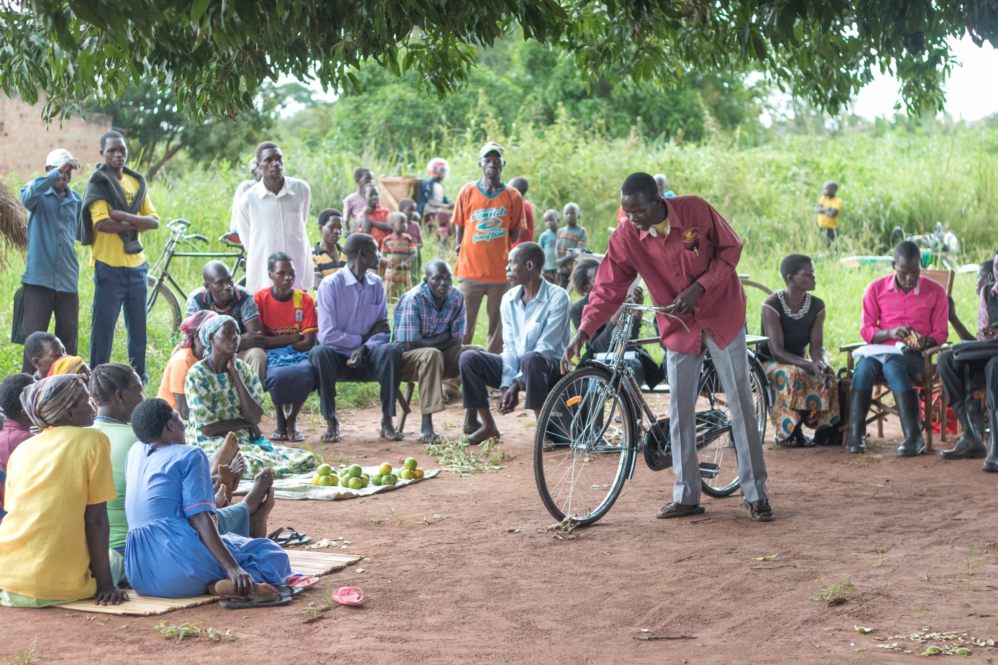 Our Model — Cycle Connect field demonstration with farmers